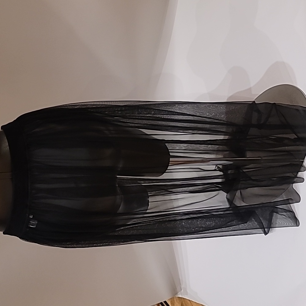 Ten Sixty Sherman black tulle floor length skirt. Size L - Picture 5 of 7